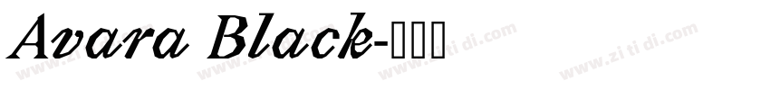 Avara Black字体转换